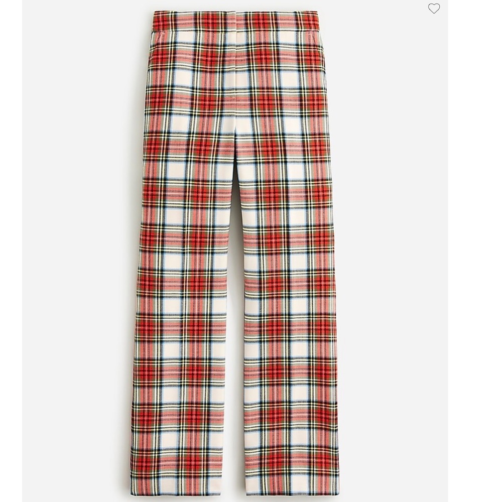 JCREW WILLA CROPPED FLARE PANT STEWART TARTAN SZ 8 NWT - Picture 4 of 6
